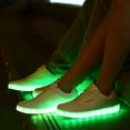 thumbnail image 4 of Unisex LED Light Shoes High Top Light Flashing Trainers USB Charging Shoes for Children,Color:White,6-7 Years, 4 of 8
