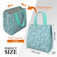 thumbnail image 3 of Pioneer Flower Floral Print Pattern Insulated Lunch Bag for Women & Adults,Large Portable Soft Cooler Lunch Bag,Thermal Food Storage Tote with Pearl Cotton,8.66L,8.75x5.75x9.5 Inch, 3 of 6