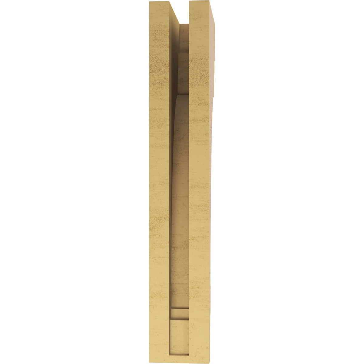 3"W x 6"D x 18"H Thin Hughes Rough Cedar Woodgrain TimberThane Corbel, Primed Tan