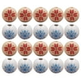 thumbnail image 1 of 60pcs Christmas Themed Snowflake Pattern Wooden Beads Diy Crafts Making Beads, 1 of 8