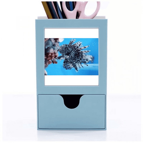 Trapical Fish Marine Organism Ocean Animal Desk Supplies Organizer Pen Holder Card