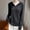 Black, variant on Women's Knit Cotton Hoodie Lightweight Breathable Long Sleeve Sun Protection V Neck Casual Pullover Tops for Ladies M-2XL White