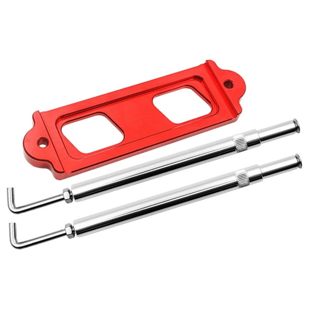 Kit de de batería , soporte de batería, soporte de varilla de sujeción, varilla de sujeción de aleación de aluminio, ajuste modificado Rojo Soledad Titular de amarre