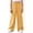 Yellow, variant on Ixbnca Long Pants for Girls Textured Wide Leg Solid Color Pants Lounge Elastic High Waist Comfy Vacation Trousers