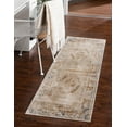 thumbnail image 2 of Unique Loom Chateau Collection Area Rug - Lincoln (2' 7" x 10' Runner Blue Cream/Brown), 2 of 11
