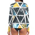 thumbnail image 2 of joogoo Womens UPF 50+ Sun Shirts Geometric Leopard Stripes Long Sleeve UV Protection Rash Guard Tops XS, 2 of 7