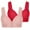 Watermelon Red, variant on Aboser 2 Pack Bras for Older Women Comfortable Wireless Everyday Bras Front Closure T-Shirt Bra Lightly Push Up Bralettes Plus Size Underwear