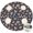 Pioneer Flower Floral-1, variant on Pioneer Flower Floral Print Pattern Round Fitted Tablecloth with Elastic Edge, Waterproof Dining Table Cover for Indoor Outdoor Camping and Daily Use