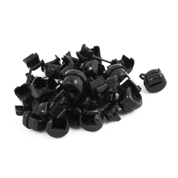 20Pcs 4N-4 Round Cable Wire Strain Relief Bush Grommet 11.5mm Diameter Black