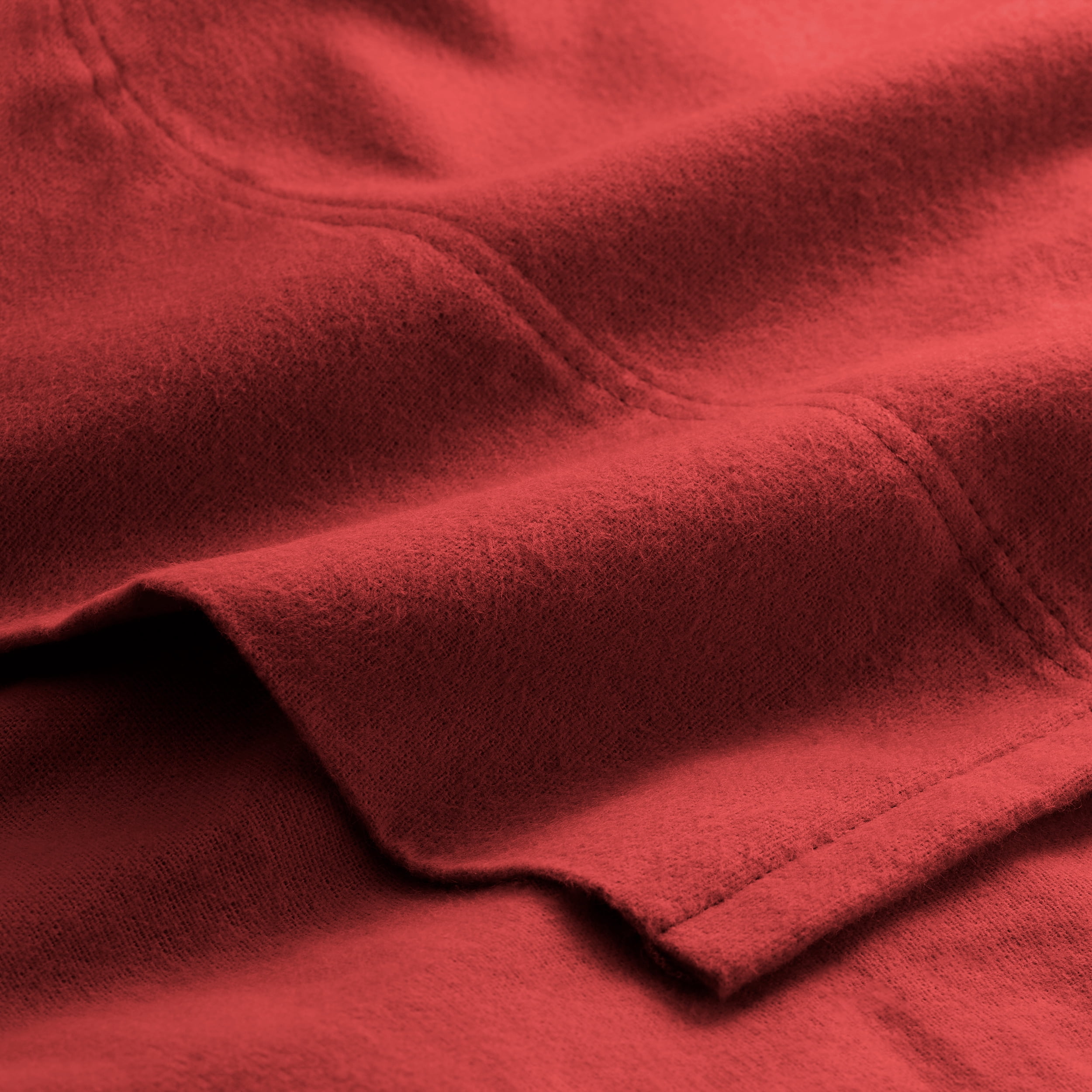 Bare Home 100% Cotton Flannel Deep Pocket 4-Piece Sheet Set with 2 Bonus Pillowcases (Cal King, Red)