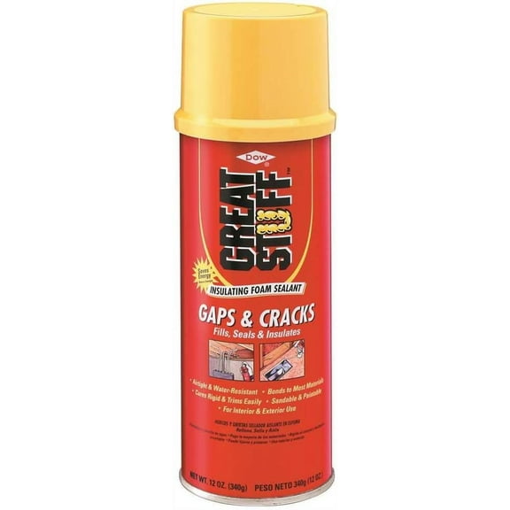 Dow Great Stuff Expanding Foam Spray Sealant - Durable, Fills Gaps - 12 Oz.