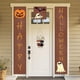 thumbnail image 4 of Cartel colgante de Feliz Halloween, cartel de bienvenida de Halloween, colgante colgante para puerta con corona de calabaza para decoración Ormromra ZYY-1282, 4 of 5