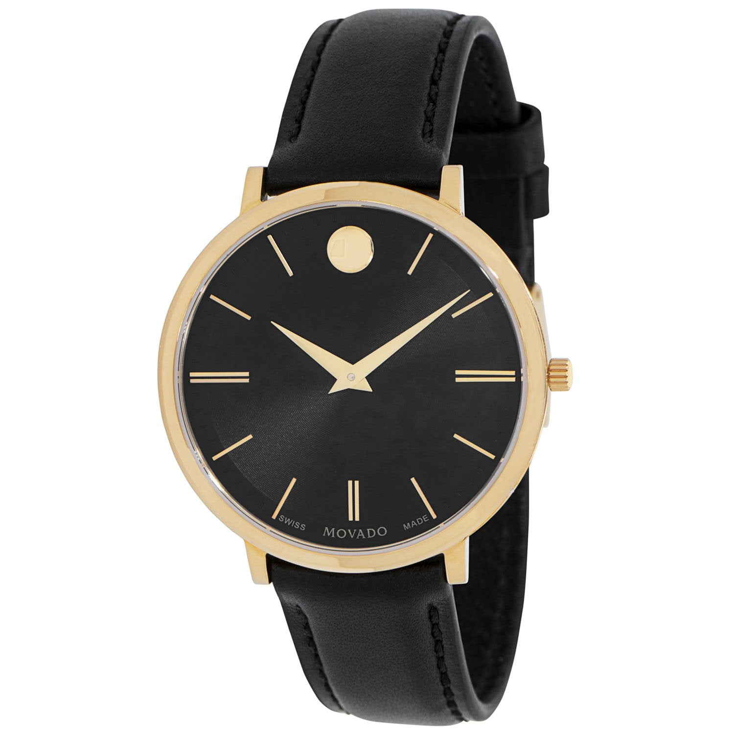 MOVADO モバード　0607173 Ultra Slim　黒金 ミニマリズム Movado Ultra Slim 607091 35mm Watch - Samsclub.com