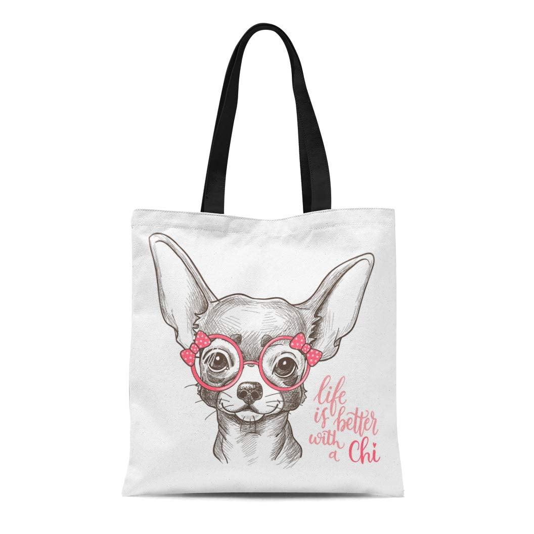 Chihuahua Cushion King Puppy Dog Grocery Travel Reusable Tote Bag