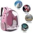 thumbnail image 7 of Cat Backpack Carrier Bubble Bag, Transparent Space Capsule Pet Carrier Dog Hiking Backpack, Small Dog Backpack Carrier for Cats Puppies Airline Approved Travel Carrier Outdoor Use Yellow, 7 of 7