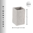 thumbnail image 5 of Square Resin Stone Effect Bath Tumbler Cup Toothbrush Holder Gray, 5 of 7