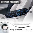 thumbnail image 7 of Yuyamidu Blue Butterfly Auto Seat Armrest Covers Easy to Install Car Armrest Cover Replacement Reusable Armrest Decorative Accessories for Most Cars, 7 of 7