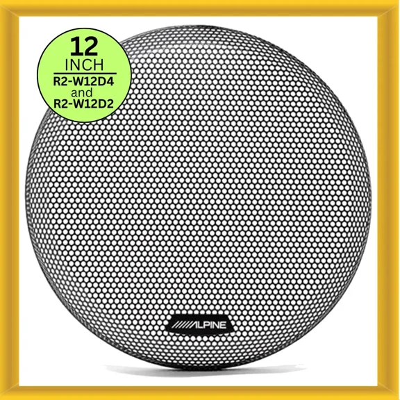 Alpine KTE-12G.3 Black Metal Mesh Grille for 12" Type-R & Type-S Car Subwoofers