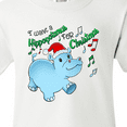 thumbnail image 4 of Inktastic I Want a Hippopotamus for Christmas Hippo in Santa Hat Youth T-Shirt, 4 of 5