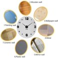 thumbnail image 4 of Gran reloj de pared de bricolaje silencioso moderno pegatina 3d decoración de la oficina del hogar regalo (oro) Feliz Sencillez, 4 of 5