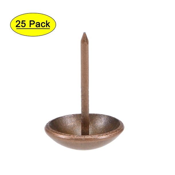 Uxcell Clavos de Tapicería de Tono Cobre con Cabeza de 14mm Paquete de 25