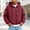 Wine, variant on IUYRTFE Men's Half High Collar Waterproof Windbreaker Jacket with Drawstring Hood for Outdoor Travel Daily Wear