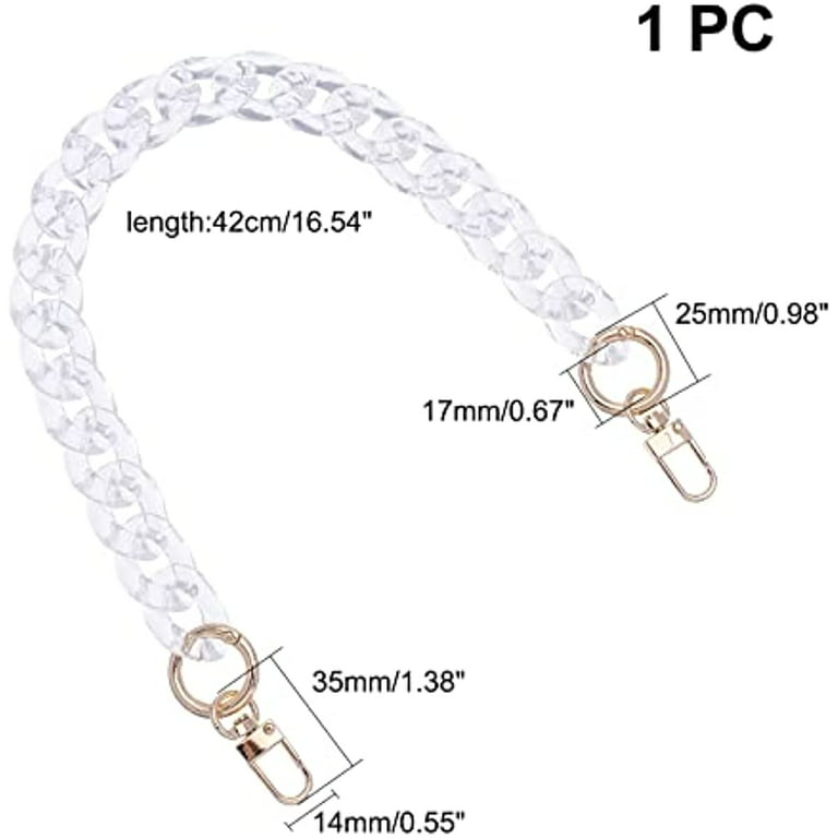 Dropship Clear Acrylic Fishbone Bag Chain Strap Underarm Bag Strap  Replacement Handbag Purse Handle Decoration Charm; 23 Inch to Sell Online  at a Lower Price