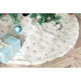 thumbnail image 5 of Gold beaded rabbit fur Christmas tree skirt, 5 of 5