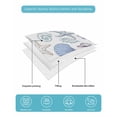 thumbnail image 4 of Quilts Queen Size Bedding Set, Coastal Nautical Reversible Summer Quilt 3 Pieces, Watercolor Beach Shell Starfish Conch Summer Lightweight Bedspreads Coverlets with 2 Pillow Shams for All Seasons, 4 of 5