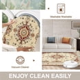 thumbnail image 3 of 8x10 Area Rugs for Living Room,Non-Slip Backing Washable Rugs,Vintage Large Area Rug,Stain Resistant Home Decor Rug, Red, 3 of 6