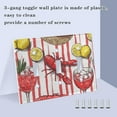 thumbnail image 3 of Yayeee Toggle Light Switch Wall Plate 2-Gang 4.56"x4.48" Decorative Outlet Cover, Red Lobster, 3 of 7