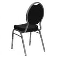thumbnail image 4 of Flash Furniture HERCULES Series Teardrop Back Stacking Banquet Chair in Black Patterned Fabric - Silver Vein Frame, 4 of 13