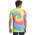 thumbnail image 2 of Port & Co Adult Male Men Dye Short Sleeves T-Shirt Neon Rainbow 3X-Large, 2 of 6