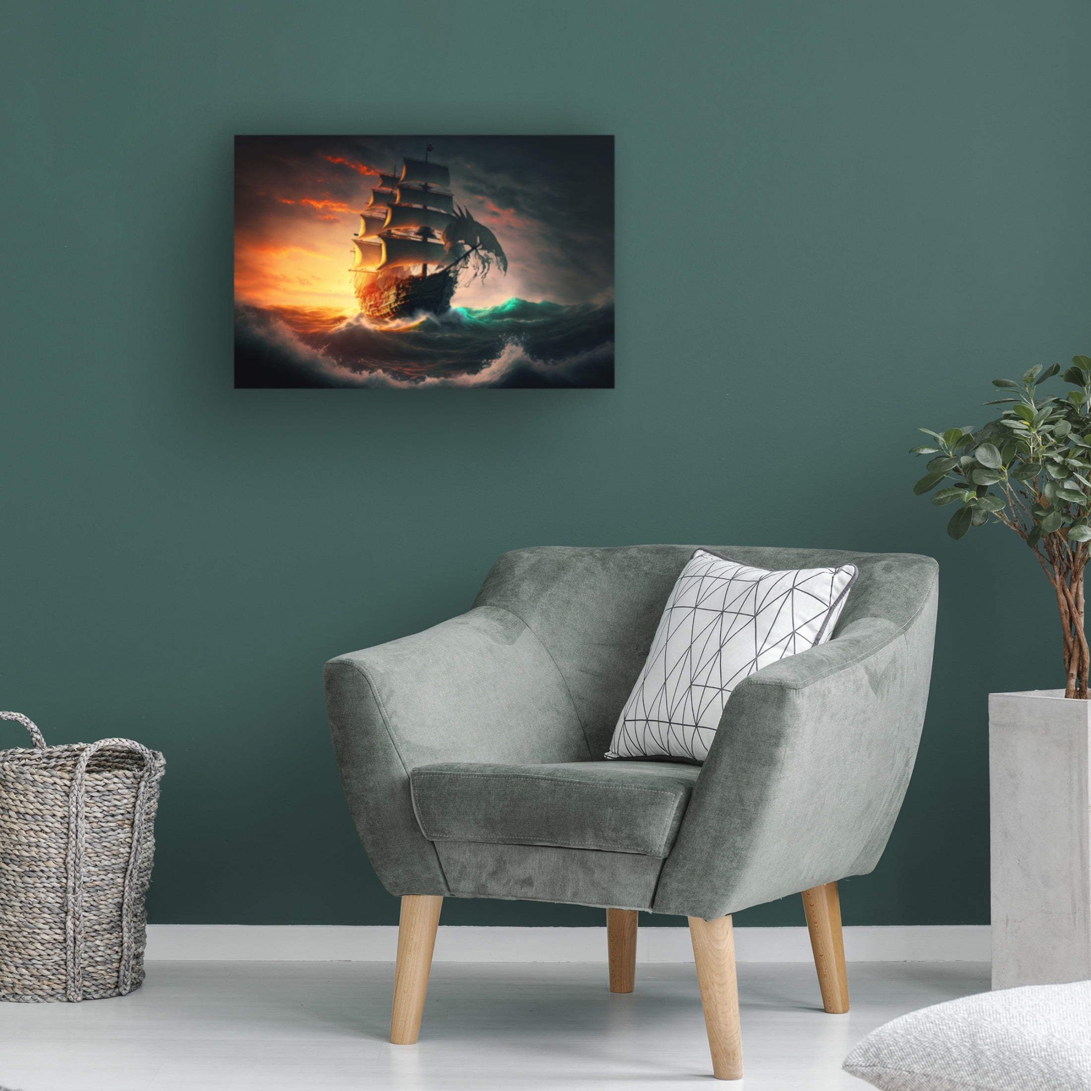 Canvas Wall Art - Ray Heere 'The Flying Dutchman 9' Wall Art for Living Room, Bedroom, or Office Décor by Trademark Fine Art - 24 x 16 Inches