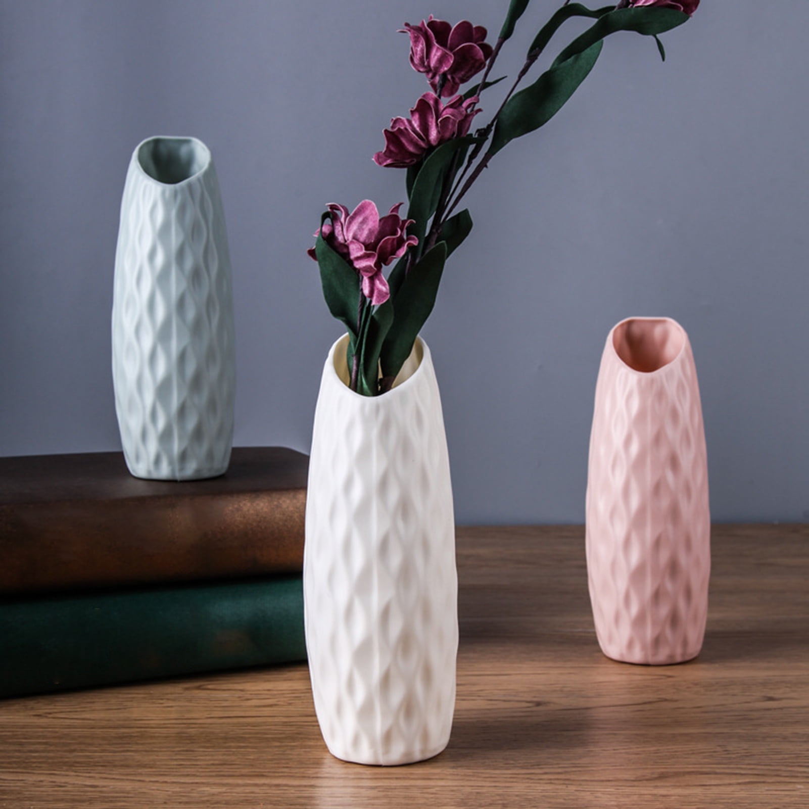 opvise Plastic Vase Creative Exquisite Compact Nordic Centerpiece