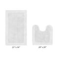 thumbnail image 3 of Better Trends Edge White 100% Cotton Reversible 2 Piece Bath Rug Set, 20" x 20" | 21" x 34", 3 of 5