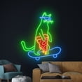 thumbnail image 4 of Handmadetneonsign Pizza Cat Skateboarding Neon Sign, Skateboard Cat Led Sign, Pizza Cat Led Light, 4 of 5