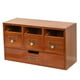 thumbnail image 5 of Organizador de escritorio con cajones, suministros de oficina ejecutivos, versátil caja de almacenamiento de madera para cosméticos y artículos de, 5 of 8