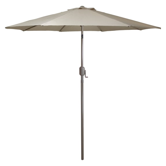 Northlight 9' Outdoor Patio Market Umbrella with Hand Crank and Tilt - Taupe
