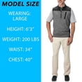 thumbnail image 4 of Tgw Men's Heather Colorblock Lightweight 1/4 Zip Golf Vest Navy 2Xl, 4 of 6