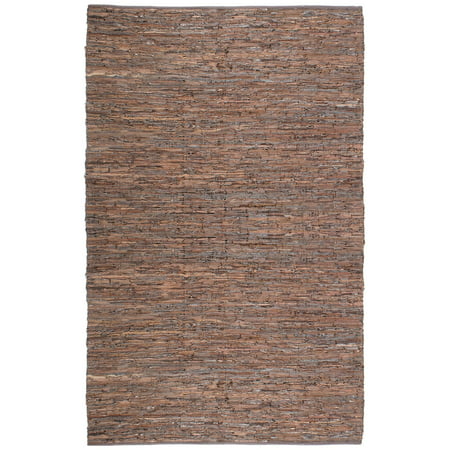 UPC 692789803097 product image for St. Croix Trading (5' x 8') Hand-woven Chindi Brown Leather Rug - 5' x 8' | upcitemdb.com
