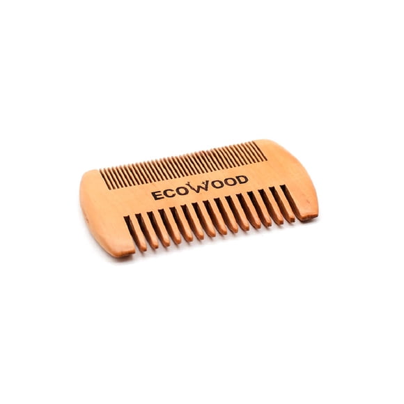 Peine para barba con funda Ecowood de Bambú con Funda de Vinil Incluida