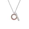 thumbnail image 2 of Delight Jewelry Acrylic 7/8" Ring Rose Goldtone Silvertone Balance Bar Charm Necklace, 23", 2 of 4