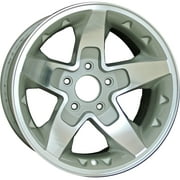 Kai 16 X 8 New Aluminum Alloy Wheel Replica, Machined and Light Charcoal, Fits 2001 - 2004 Chevrolet S10 Pickup