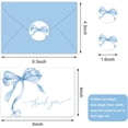 thumbnail image 3 of 24 Pack Blue Bow Thank You Cards with Envelopes and Stickers Watercolor Bow Greeting Cards Blue Blank Note Card for Party Supplies Wedding Baby Shower Bridal Shower, 3 of 7