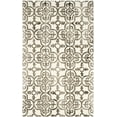 thumbnail image 2 of Safavieh Dip Dye Flower Distressed Wool Area Rug, Ivory/Brown, 5' x 8', 2 of 7