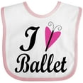 thumbnail image 3 of Inktastic I Heart Ballet Dance Ballerina Girls Baby Bib, 3 of 4