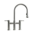thumbnail image 2 of Whitehaus Collection  Bridge Faucet with Pull Down Spray Head Brushed, 2 of 3