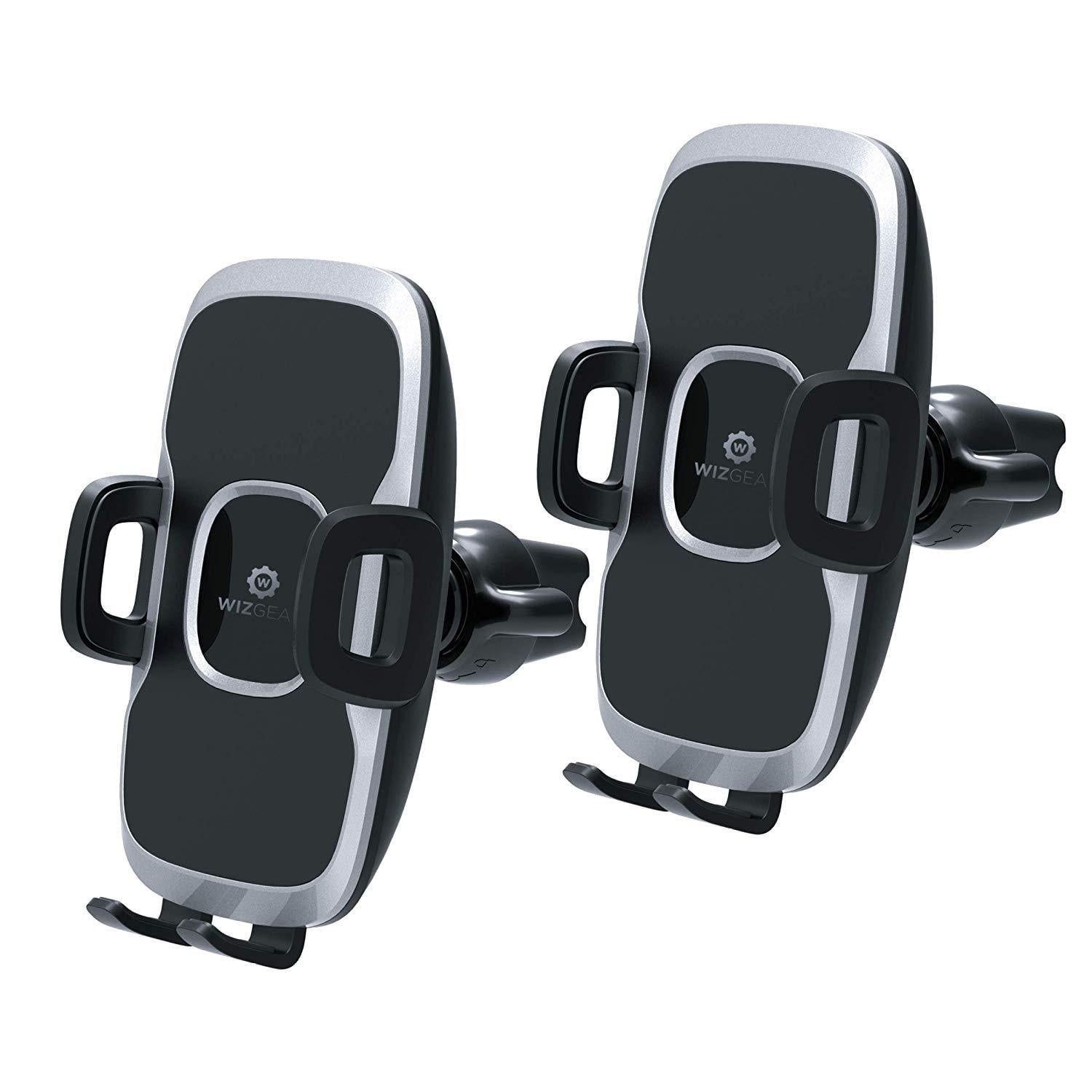 Car Phone Mount, WizGear (2 Pack) Air Vent Swift-Grip Phone Holder for Car, Cell Phone Car Mount Air Vent Holder for Any Smartphone with Twist Lock Base