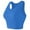 Blue, variant on Arlun No Underwire Sports Bras for Women Solid Color Comfort Sleeveless Workout Crop Tank Tops Crewneck Stretch Breathable Reversible Ribbed Yoga Tops White M